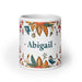 Abigail Exclusive Name Art Piece Home Office Work Coffee Mug Mexican Spanish Pride Gift Cup One-Of-A-Kind Calligraphy White Glossy Mug | A19 Mexicada