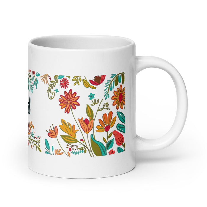 Abigail Exclusive Name Art Piece Home Office Work Coffee Mug Mexican Spanish Pride Gift Cup One-Of-A-Kind Calligraphy White Glossy Mug | A20 Mexicada 20 oz