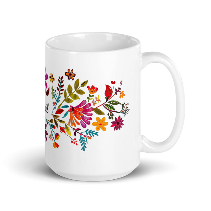 Abigail Exclusive Name Art Piece Home Office Work Coffee Mug Mexican Spanish Pride Gift Cup One - Of - A - Kind Calligraphy White Glossy Mug | A21 - Mexicada