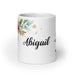 Abigail Exclusive Name Art Piece Home Office Work Coffee Mug Mexican Spanish Pride Gift Cup One - Of - A - Kind Calligraphy White Glossy Mug | A22 - Mexicada