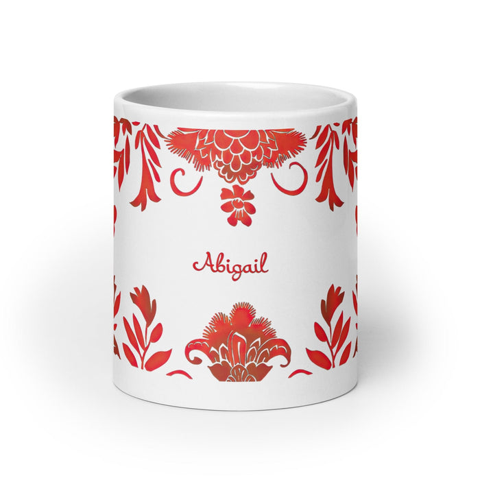 Abigail Exclusive Name Art Piece Home Office Work Coffee Mug Mexican Spanish Pride Gift Cup One-Of-A-Kind Calligraphy White Glossy Mug | A23 Mexicada