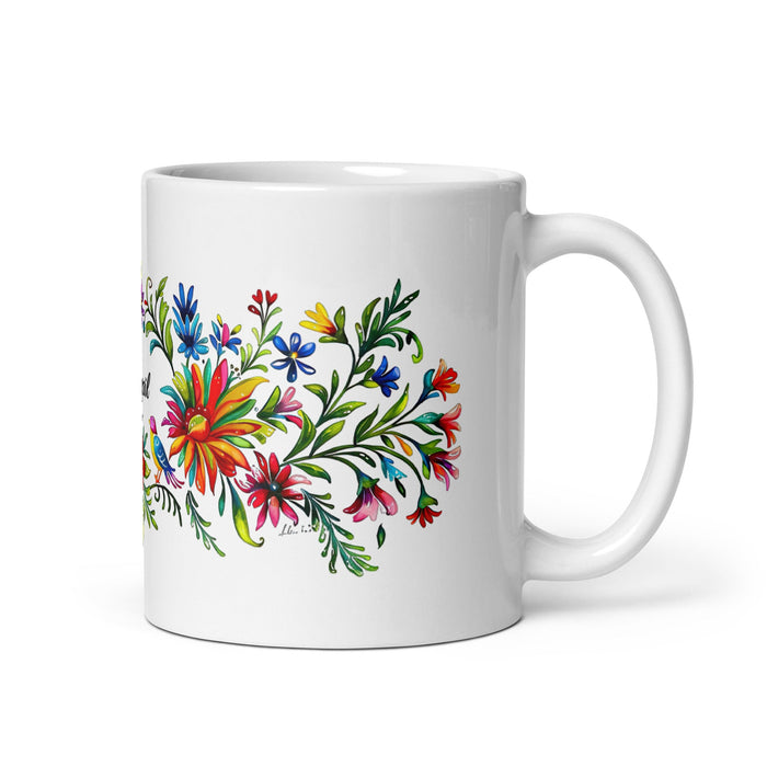 Abigail Exclusive Name Art Piece Home Office Work Coffee Mug Mexican Spanish Pride Gift Cup One - Of - A - Kind Calligraphy White Glossy Mug | A24 - Mexicada