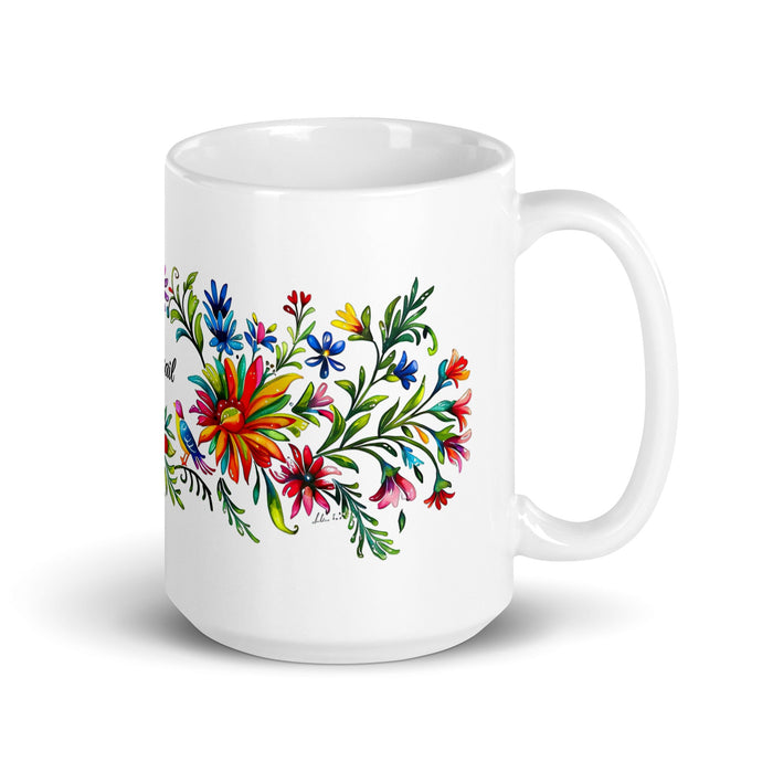 Abigail Exclusive Name Art Piece Home Office Work Coffee Mug Mexican Spanish Pride Gift Cup One - Of - A - Kind Calligraphy White Glossy Mug | A24 - Mexicada