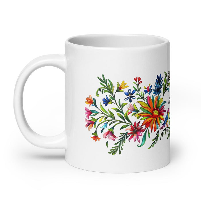 Abigail Exclusive Name Art Piece Home Office Work Coffee Mug Mexican Spanish Pride Gift Cup One-Of-A-Kind Calligraphy White Glossy Mug | A24 Mexicada