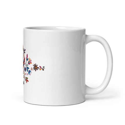 Abigail Exclusive Name Art Piece Home Office Work Coffee Mug Mexican Spanish Pride Gift Cup One-Of-A-Kind Calligraphy White Glossy Mug | A27 Mexicada 11 oz