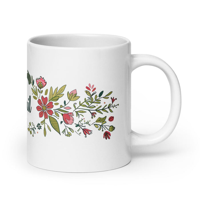 Abigail Exclusive Name Art Piece Home Office Work Coffee Mug Mexican Spanish Pride Gift Cup One-Of-A-Kind Calligraphy White Glossy Mug | A29 Mexicada 20 oz