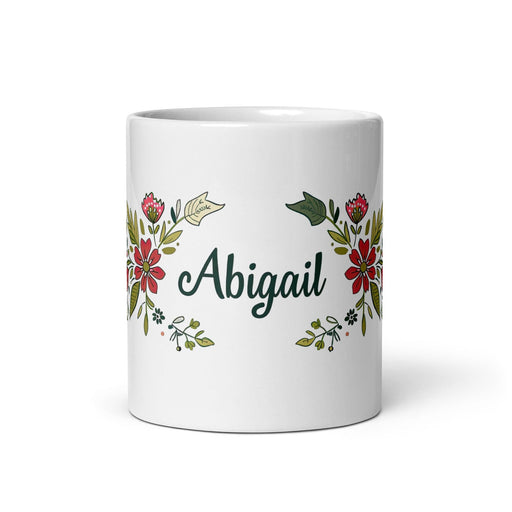 Abigail Exclusive Name Art Piece Home Office Work Coffee Mug Mexican Spanish Pride Gift Cup One-Of-A-Kind Calligraphy White Glossy Mug | A29 Mexicada