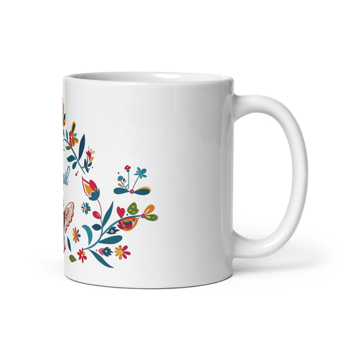 Abigail Exclusive Name Art Piece Home Office Work Coffee Mug Mexican Spanish Pride Gift Cup One - Of - A - Kind Calligraphy White Glossy Mug | A30 - Mexicada