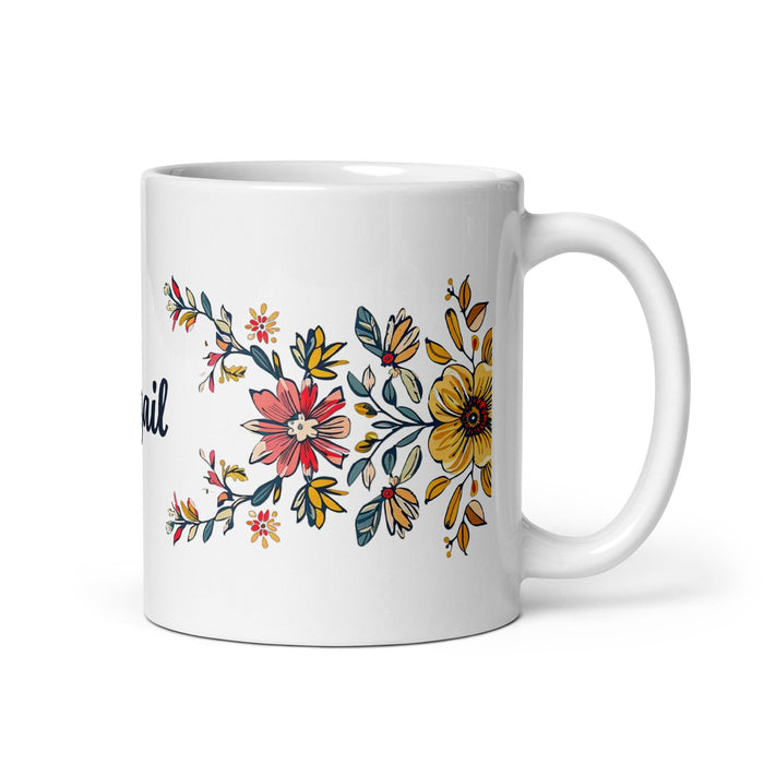 Abigail Exclusive Name Art Piece Home Office Work Coffee Mug Mexican Spanish Pride Gift Cup One-Of-A-Kind Calligraphy White Glossy Mug | A31 Mexicada 11 oz