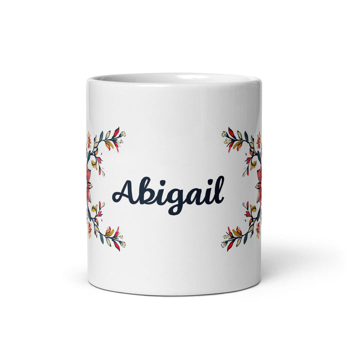 Abigail Exclusive Name Art Piece Home Office Work Coffee Mug Mexican Spanish Pride Gift Cup One-Of-A-Kind Calligraphy White Glossy Mug | A31 Mexicada