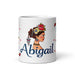 Abigail Exclusive Name Art Piece Home Office Work Coffee Mug Mexican Spanish Pride Gift Cup One - Of - A - Kind Calligraphy White Glossy Mug | A32 - Mexicada