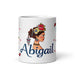 Abigail Exclusive Name Art Piece Home Office Work Coffee Mug Mexican Spanish Pride Gift Cup One-Of-A-Kind Calligraphy White Glossy Mug | A32 Mexicada