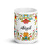 Abigail Exclusive Name Art Piece Home Office Work Coffee Mug Mexican Spanish Pride Gift Cup One - Of - A - Kind Calligraphy White Glossy Mug | A6 - Mexicada