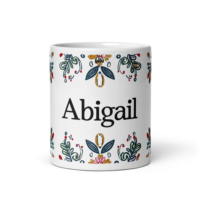 Abigail Exclusive Name Art Piece Home Office Work Coffee Mug Mexican Spanish Pride Gift Cup One - Of - A - Kind Calligraphy White Glossy Mug | A8 - Mexicada