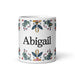 Abigail Exclusive Name Art Piece Home Office Work Coffee Mug Mexican Spanish Pride Gift Cup One - Of - A - Kind Calligraphy White Glossy Mug | A8 - Mexicada