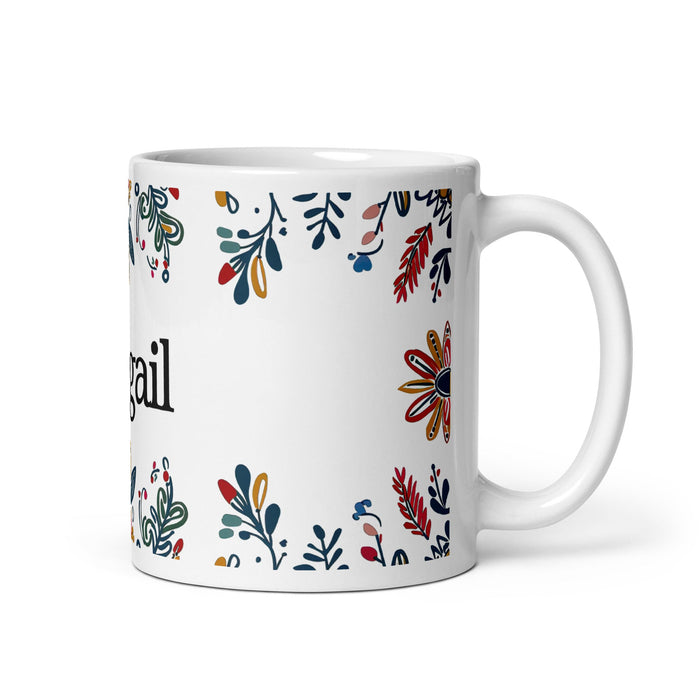 Abigail Exclusive Name Art Piece Home Office Work Coffee Mug Mexican Spanish Pride Gift Cup One - Of - A - Kind Calligraphy White Glossy Mug | A8 - Mexicada