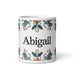 Abigail Exclusive Name Art Piece Home Office Work Coffee Mug Mexican Spanish Pride Gift Cup One-Of-A-Kind Calligraphy White Glossy Mug | A8 Mexicada