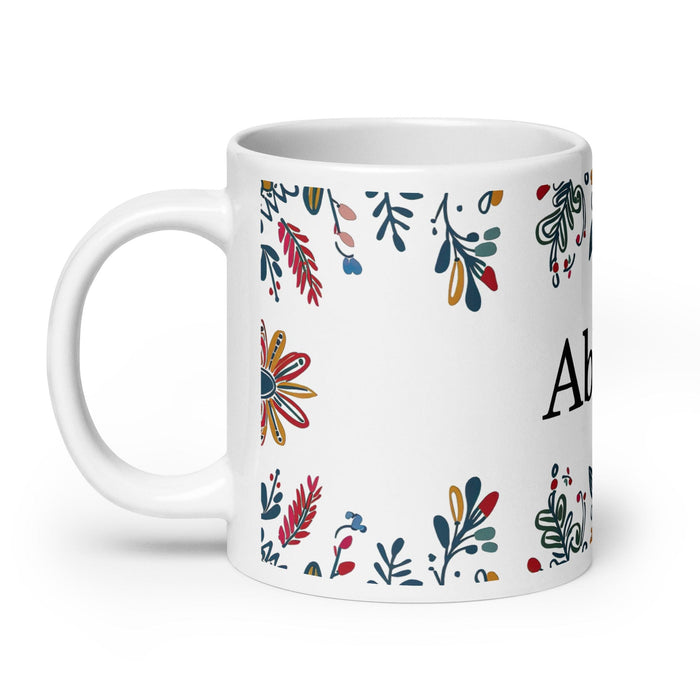 Abigail Exclusive Name Art Piece Home Office Work Coffee Mug Mexican Spanish Pride Gift Cup One-Of-A-Kind Calligraphy White Glossy Mug | A8 Mexicada