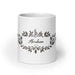 Abraham Exclusive Name Art Piece Home Office Work Coffee Mug Mexican Spanish Pride Gift Cup One - Of - A - Kind Calligraphy White Glossy Mug | A2 - Mexicada