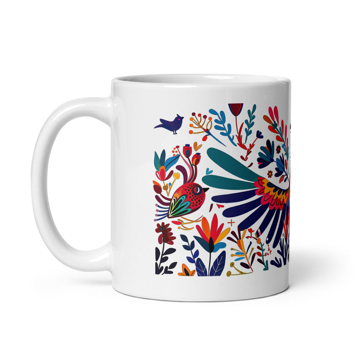 Abraham Exclusive Name Art Piece Home Office Work Coffee Mug Mexican Spanish Pride Gift Cup One - Of - A - Kind Calligraphy White Glossy Mug | A6 - Mexicada