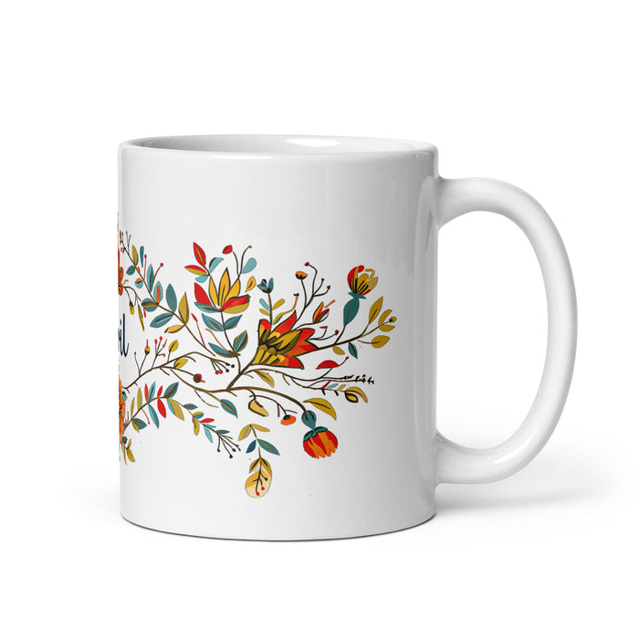 Abril Exclusive Name Art Piece Home Office Work Coffee Mug Mexican Spanish Pride Gift Cup One - Of - A - Kind Calligraphy White Glossy Mug | A1 - Mexicada