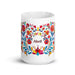 Abril Exclusive Name Art Piece Home Office Work Coffee Mug Mexican Spanish Pride Gift Cup One - Of - A - Kind Calligraphy White Glossy Mug | A2 - Mexicada