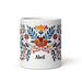 Abril Exclusive Name Art Piece Home Office Work Coffee Mug Mexican Spanish Pride Gift Cup One-Of-A-Kind Calligraphy White Glossy Mug | A23 Mexicada