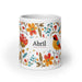 Abril Exclusive Name Art Piece Home Office Work Coffee Mug Mexican Spanish Pride Gift Cup One - Of - A - Kind Calligraphy White Glossy Mug | A29 - Mexicada