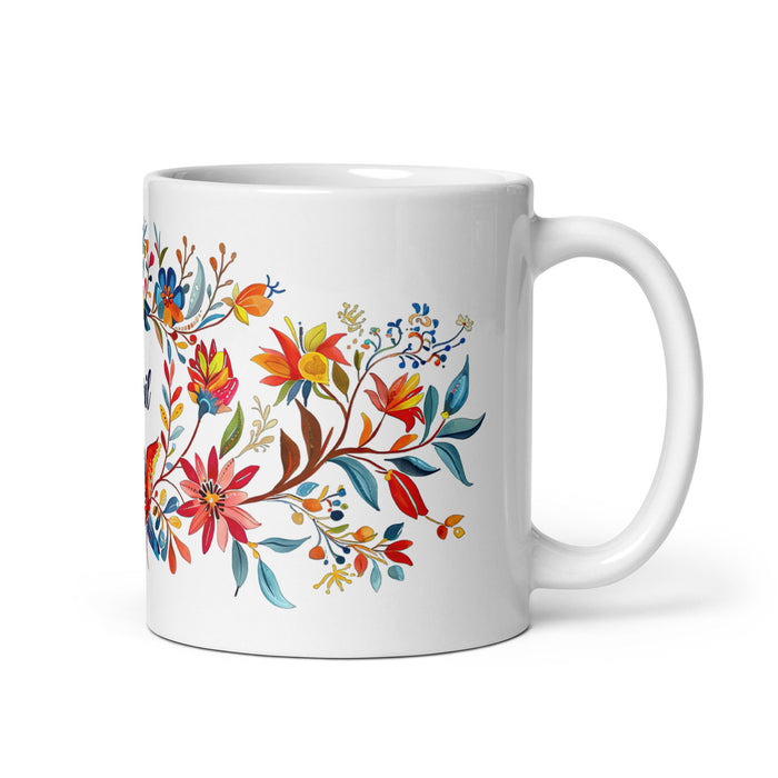 Abril Exclusive Name Art Piece Home Office Work Coffee Mug Mexican Spanish Pride Gift Cup One - Of - A - Kind Calligraphy White Glossy Mug | A3 - Mexicada