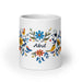 Abril Exclusive Name Art Piece Home Office Work Coffee Mug Mexican Spanish Pride Gift Cup One-Of-A-Kind Calligraphy White Glossy Mug | A30 Mexicada