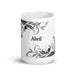 Abril Exclusive Name Art Piece Home Office Work Coffee Mug Mexican Spanish Pride Gift Cup One - Of - A - Kind Calligraphy White Glossy Mug | A4 - Mexicada