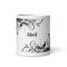 Abril Exclusive Name Art Piece Home Office Work Coffee Mug Mexican Spanish Pride Gift Cup One - Of - A - Kind Calligraphy White Glossy Mug | A4 - Mexicada