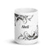 Abril Exclusive Name Art Piece Home Office Work Coffee Mug Mexican Spanish Pride Gift Cup One-Of-A-Kind Calligraphy White Glossy Mug | A4 Mexicada