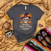 Abuelita's Trick-or-Treat Assistant Sugar Skull Witch Hat T-Shirt, Dia de los Muertos Halloween Grandma Tee, Calavera with Marigolds Fall Shirt Gift for Hispanic Grandmother Mexicada