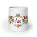 Ace Exclusive Name Art Piece Home Office Work Coffee Mug Mexican Spanish Pride Gift Cup One - Of - A - Kind Calligraphy White Glossy Mug | A10 - Mexicada