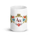 Ace Exclusive Name Art Piece Home Office Work Coffee Mug Mexican Spanish Pride Gift Cup One-Of-A-Kind Calligraphy White Glossy Mug | A10 Mexicada