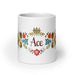 Ace Exclusive Name Art Piece Home Office Work Coffee Mug Mexican Spanish Pride Gift Cup One-Of-A-Kind Calligraphy White Glossy Mug | A10 Mexicada