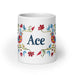 Ace Exclusive Name Art Piece Home Office Work Coffee Mug Mexican Spanish Pride Gift Cup One - Of - A - Kind Calligraphy White Glossy Mug | A11 - Mexicada