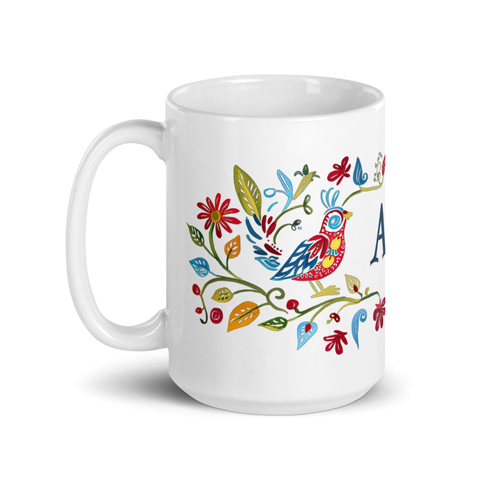 Ace Exclusive Name Art Piece Home Office Work Coffee Mug Mexican Spanish Pride Gift Cup One - Of - A - Kind Calligraphy White Glossy Mug | A11 - Mexicada