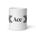 Ace Exclusive Name Art Piece Home Office Work Coffee Mug Mexican Spanish Pride Gift Cup One - Of - A - Kind Calligraphy White Glossy Mug | A13 - Mexicada