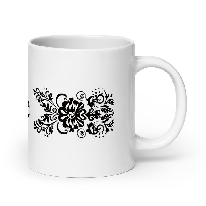 Ace Exclusive Name Art Piece Home Office Work Coffee Mug Mexican Spanish Pride Gift Cup One - Of - A - Kind Calligraphy White Glossy Mug | A13 - Mexicada