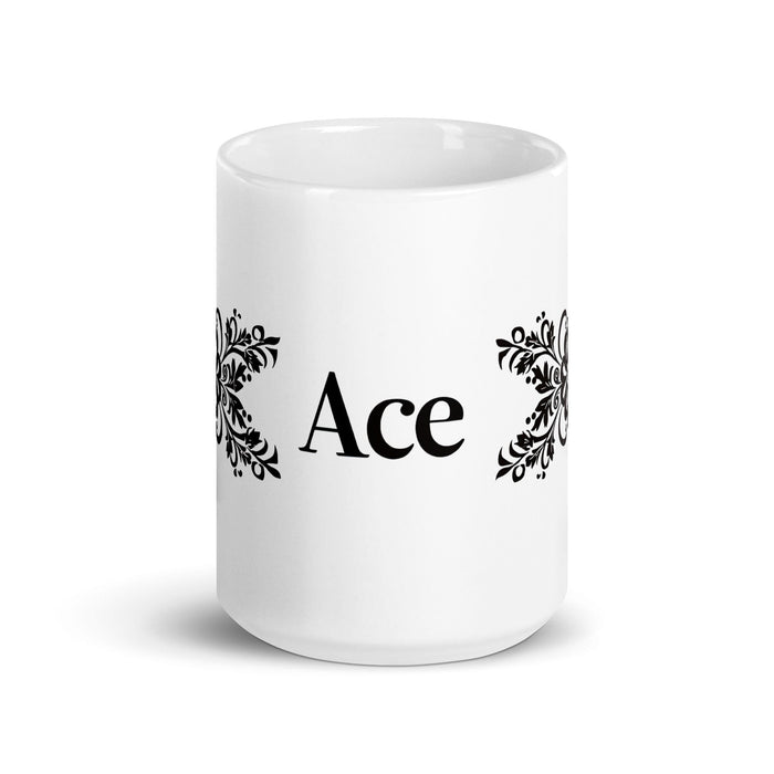 Ace Exclusive Name Art Piece Home Office Work Coffee Mug Mexican Spanish Pride Gift Cup One-Of-A-Kind Calligraphy White Glossy Mug | A13 Mexicada