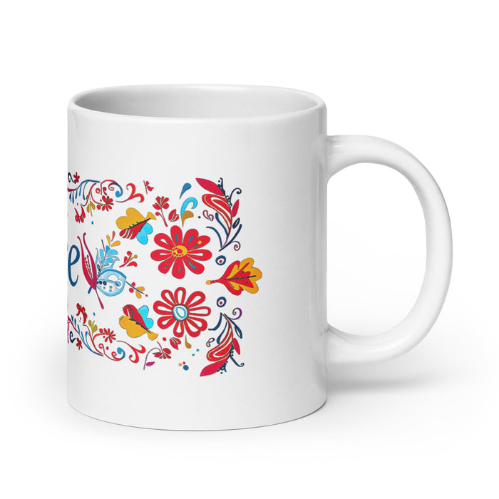 Ace Exclusive Name Art Piece Home Office Work Coffee Mug Mexican Spanish Pride Gift Cup One - Of - A - Kind Calligraphy White Glossy Mug | A14 - Mexicada