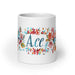 Ace Exclusive Name Art Piece Home Office Work Coffee Mug Mexican Spanish Pride Gift Cup One - Of - A - Kind Calligraphy White Glossy Mug | A16 - Mexicada