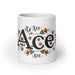 Ace Exclusive Name Art Piece Home Office Work Coffee Mug Mexican Spanish Pride Gift Cup One - Of - A - Kind Calligraphy White Glossy Mug | A17 - Mexicada