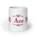 Ace Exclusive Name Art Piece Home Office Work Coffee Mug Mexican Spanish Pride Gift Cup One-Of-A-Kind Calligraphy White Glossy Mug | A2 Mexicada