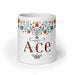 Ace Exclusive Name Art Piece Home Office Work Coffee Mug Mexican Spanish Pride Gift Cup One-Of-A-Kind Calligraphy White Glossy Mug | A21 Mexicada