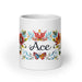 Ace Exclusive Name Art Piece Home Office Work Coffee Mug Mexican Spanish Pride Gift Cup One - Of - A - Kind Calligraphy White Glossy Mug | A22 - Mexicada