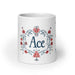 Ace Exclusive Name Art Piece Home Office Work Coffee Mug Mexican Spanish Pride Gift Cup One - Of - A - Kind Calligraphy White Glossy Mug | A23 - Mexicada