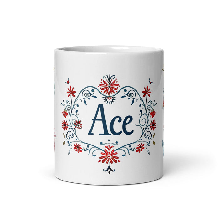 Ace Exclusive Name Art Piece Home Office Work Coffee Mug Mexican Spanish Pride Gift Cup One-Of-A-Kind Calligraphy White Glossy Mug | A23 Mexicada